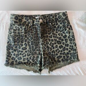 Good American Leopard Print Shorts